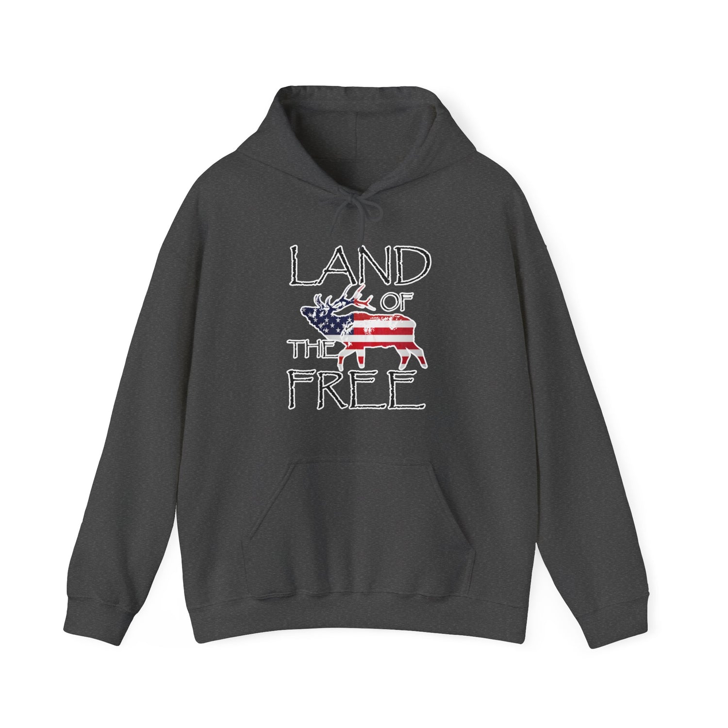 Elk Hunting Hoodie - Land of the Free - Patriotic