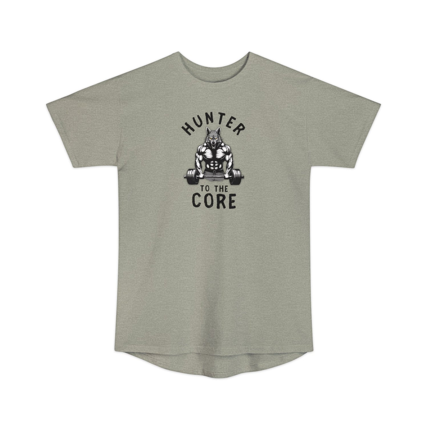 Athletic tall hunting shirt, color light grey, front design placement