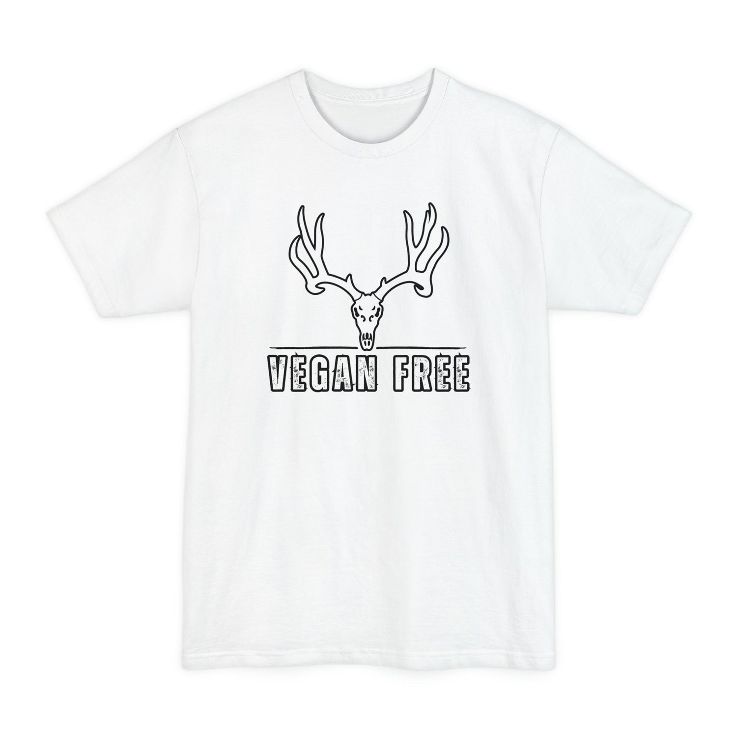 Big and tall deer hunting t-shirt, color white, front design placement