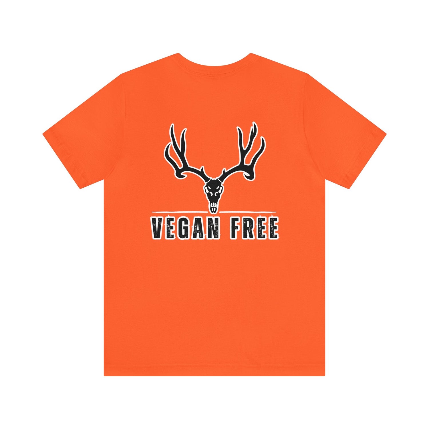 Western deer hunting t-shirt, color orange, back design placement