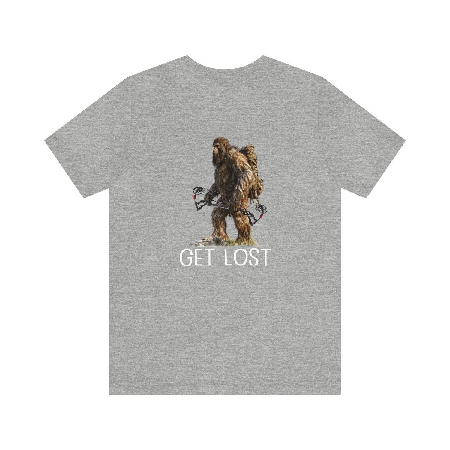 Western deer hunting t-shirt, color light grey, back design placement