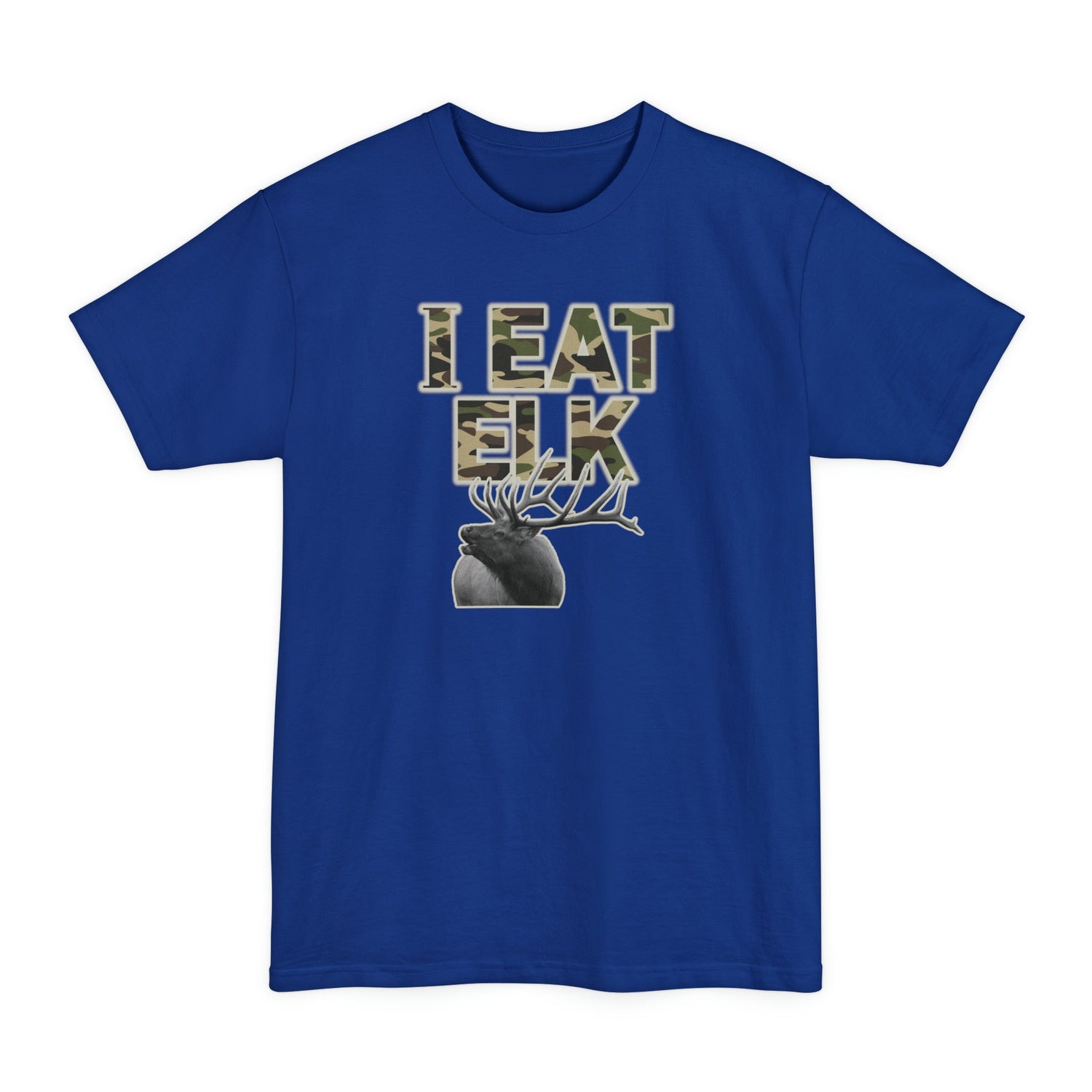 Big and Tall Western Elk Hunting T-shirt - I Eat Elk