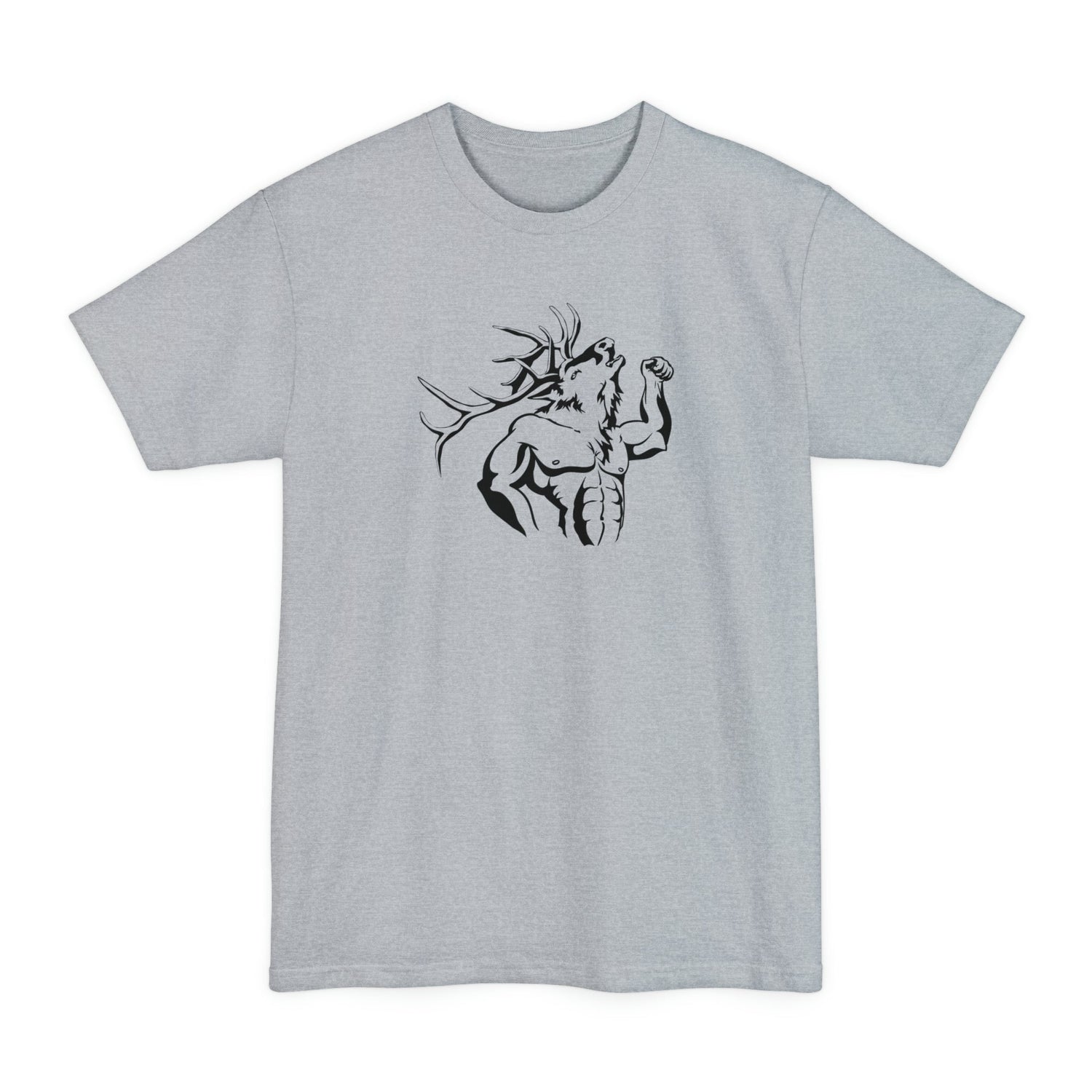 Big and Tall Western Elk Hunting T-Shirt - Muscle Bull