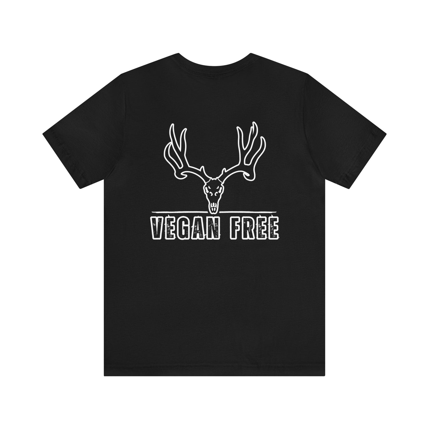 Western deer hunting t-shirt, color black, back design placement