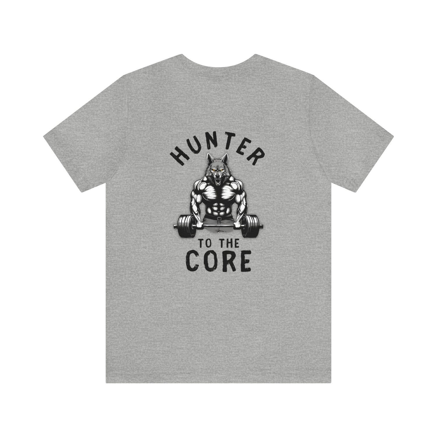 Western deer hunting t-shirt, color light grey, front design placement