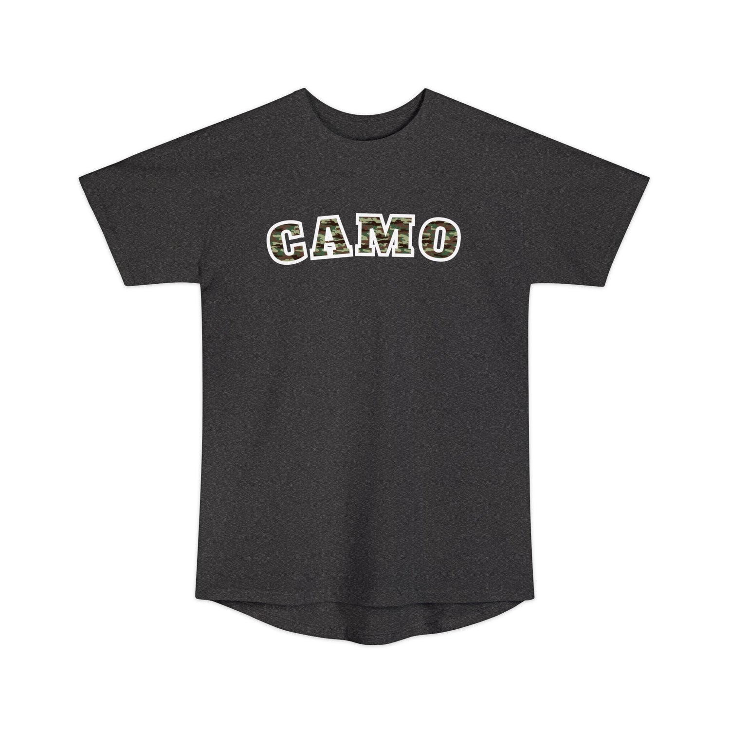 Athletic tall hunting shirt, color dark grey, front design placement