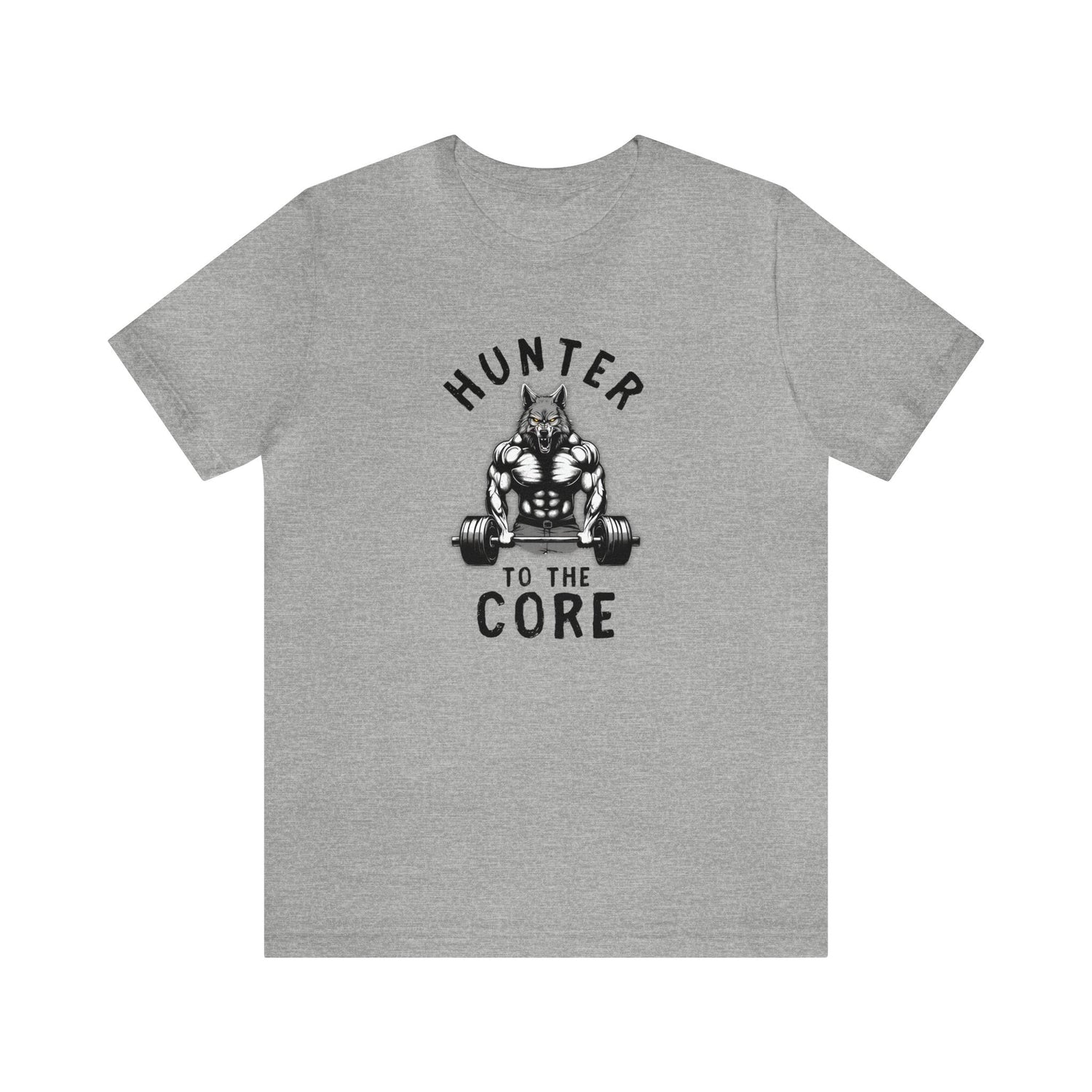 Western deer hunting t-shirt, color light grey, back design placement