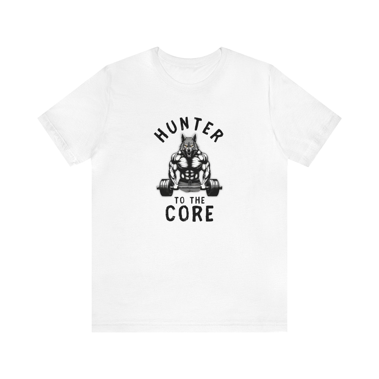 Western deer hunting t-shirt, color white, back design placement