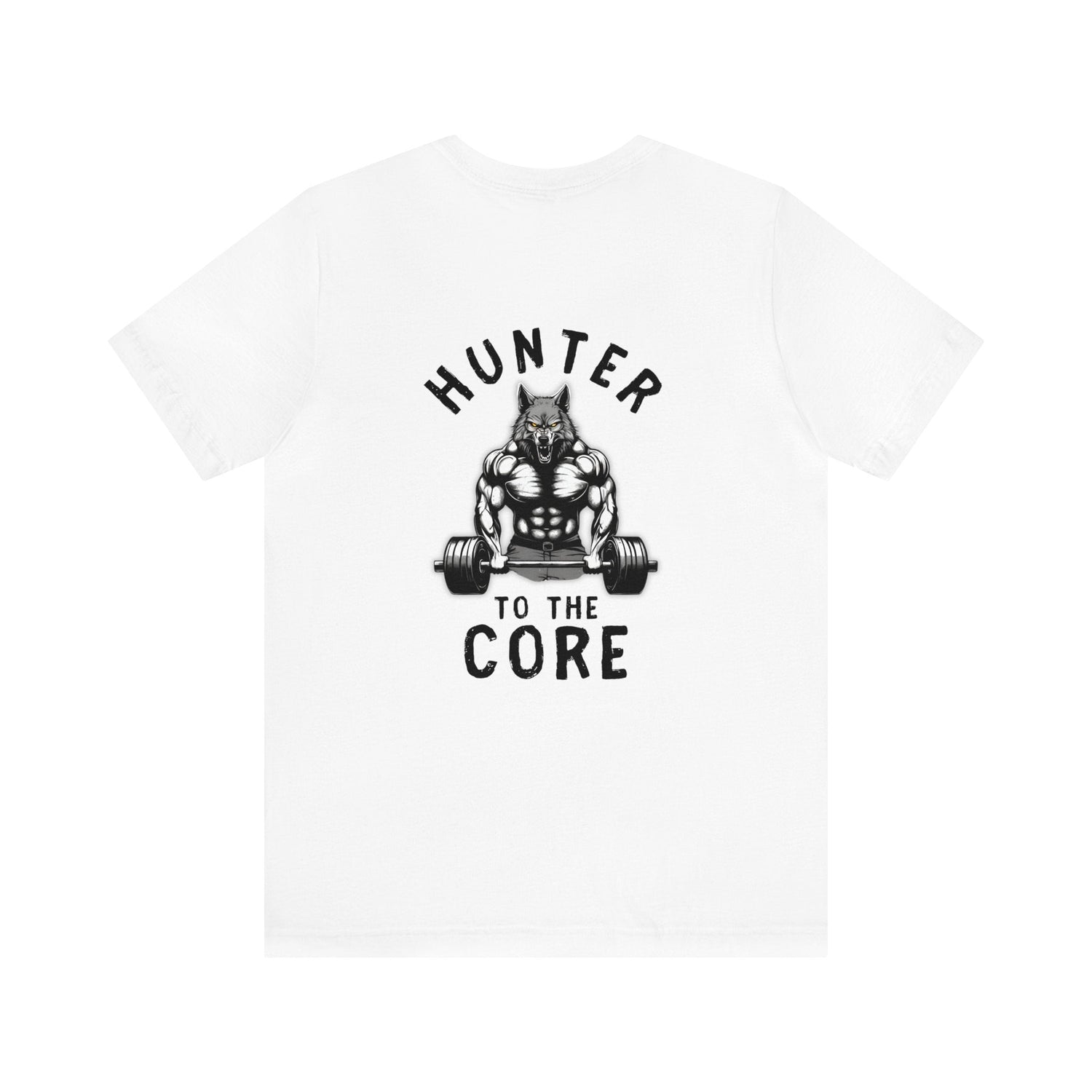 Western deer hunting t-shirt, color white, front design placement